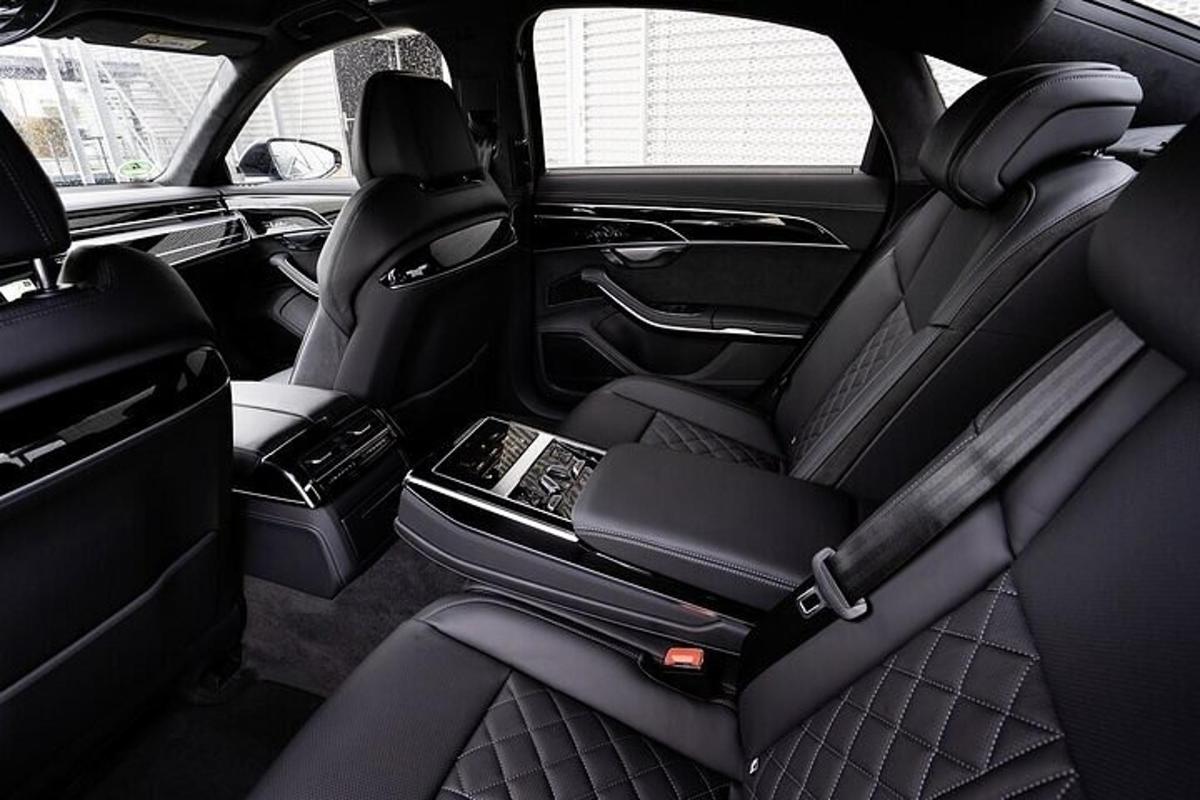 a view of the back seat of a car