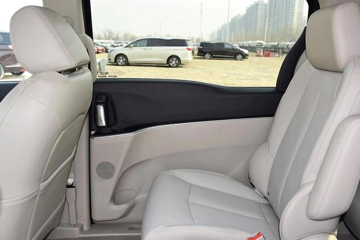 a view of the back seat of a car