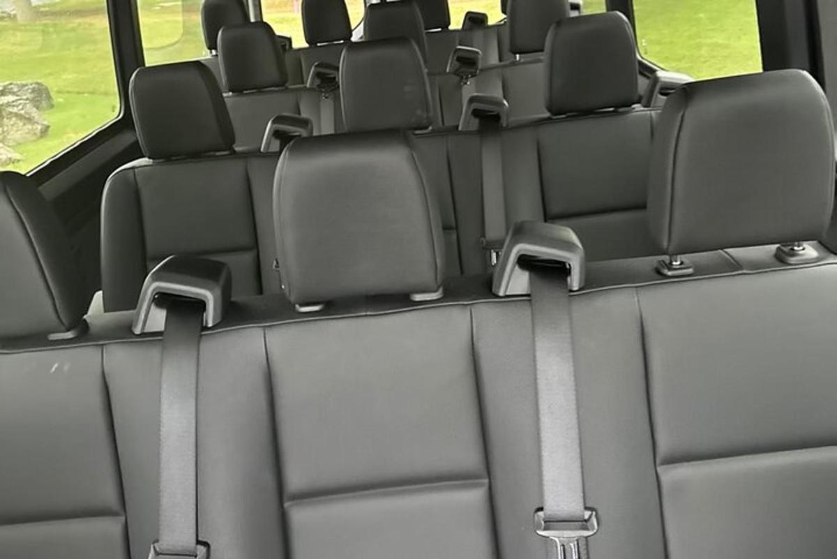 a view of the back seats of a car