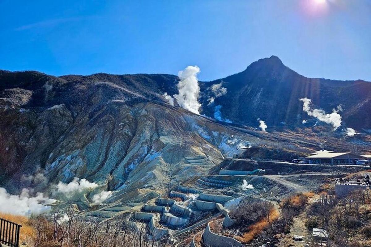 an image of a mountain with steam coming out of it
