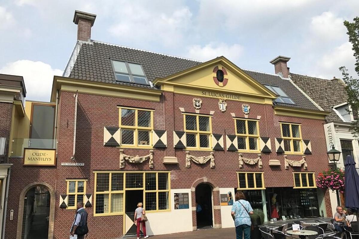a building in the middle of a street