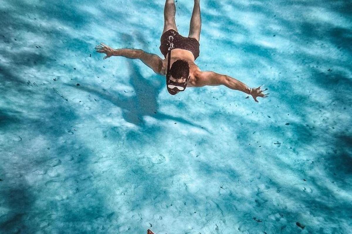 一名男子正在水中游泳