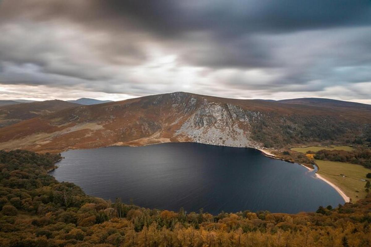 a lake in the middle of a mountain