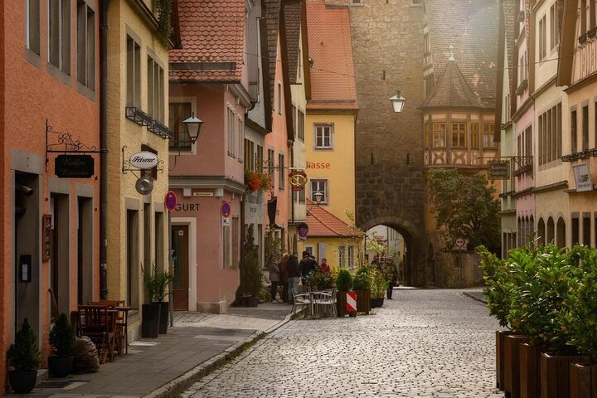 an empty street in a city with buildings