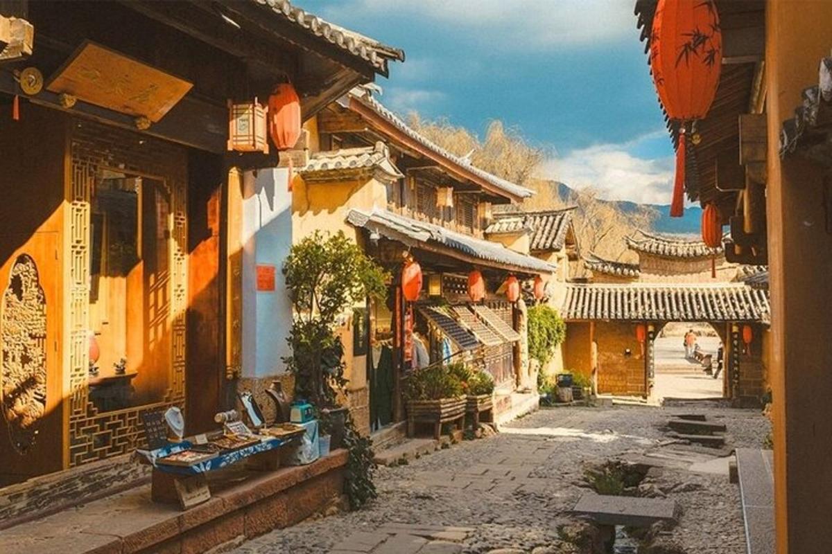 ซอยในหมู่บ้านเอเชียที่มีอาคาร
