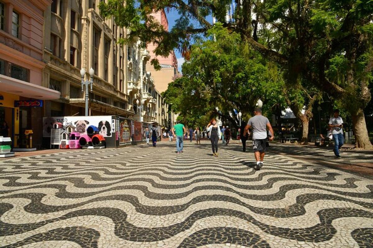 a group of people walking down a street