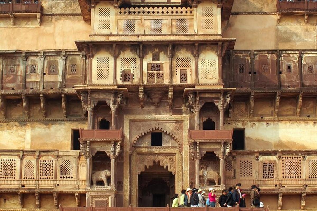 a group of people standing in front of a building