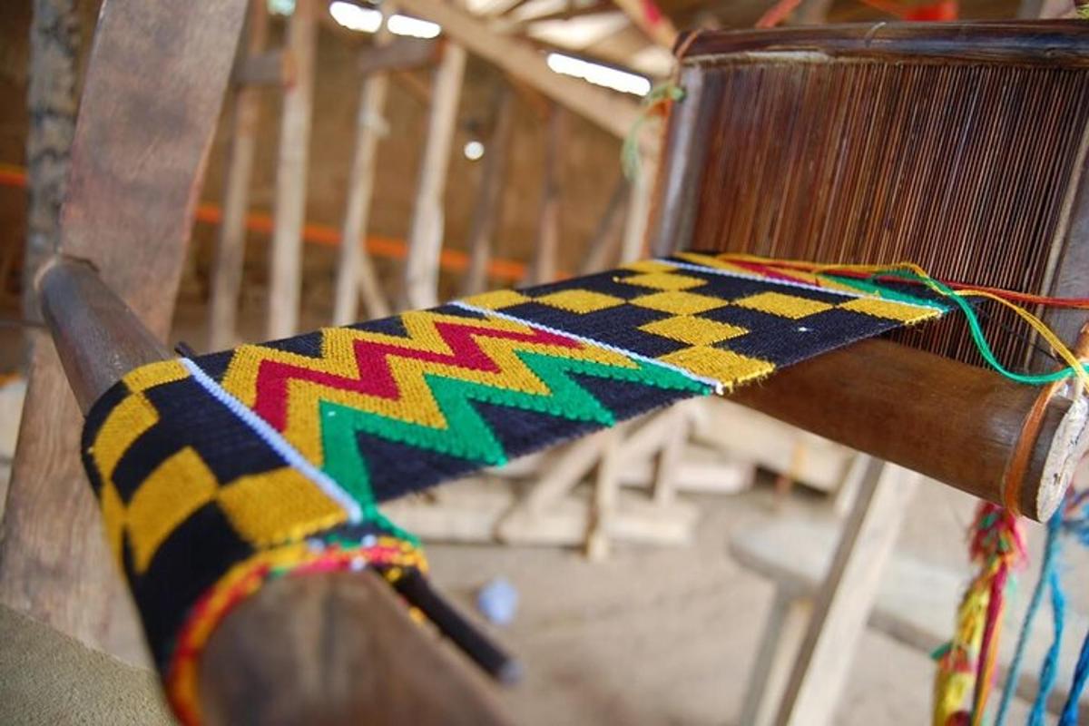 a close up of a piece of cloth on a pole