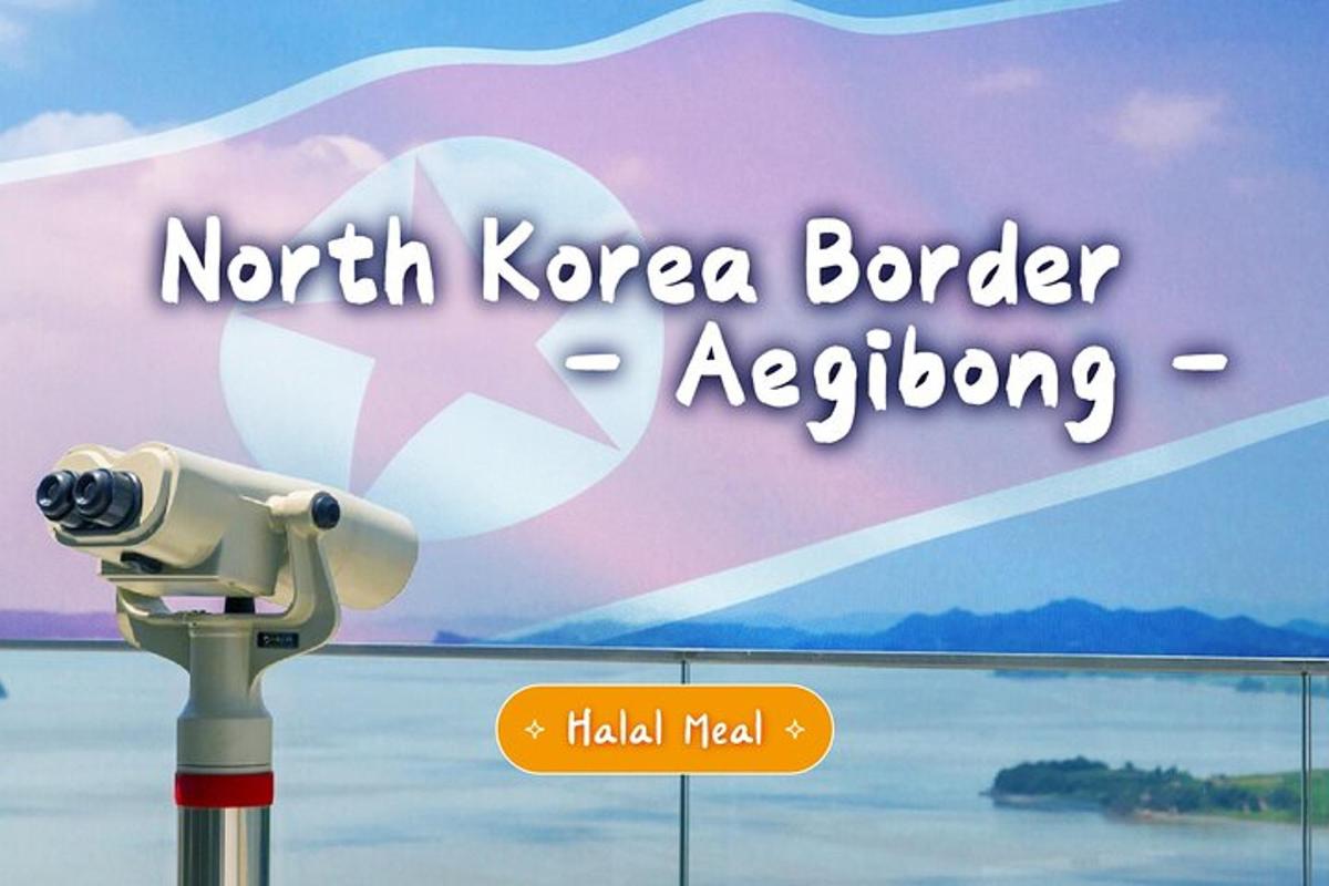 kamera di tiang dengan tanda bertuliskan petualangan perbatasan Korea Utara