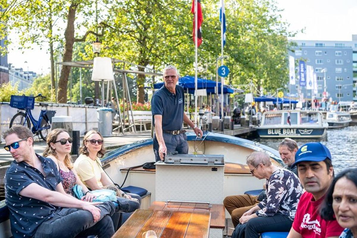 a group of people sitting on a boat