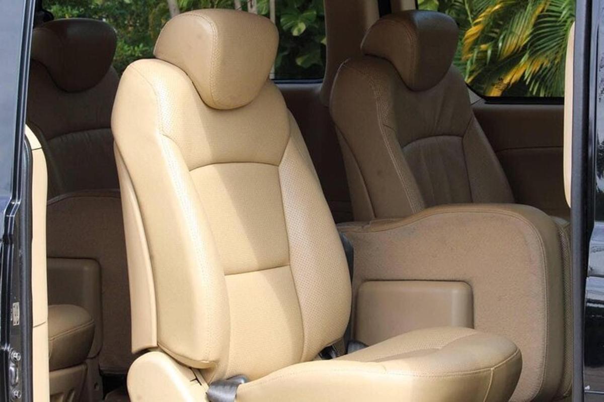 a seat in the back of a car