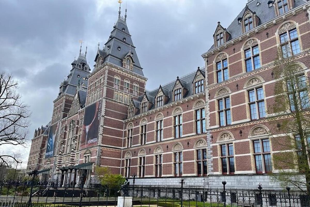 a large brick building with a clock tower on it