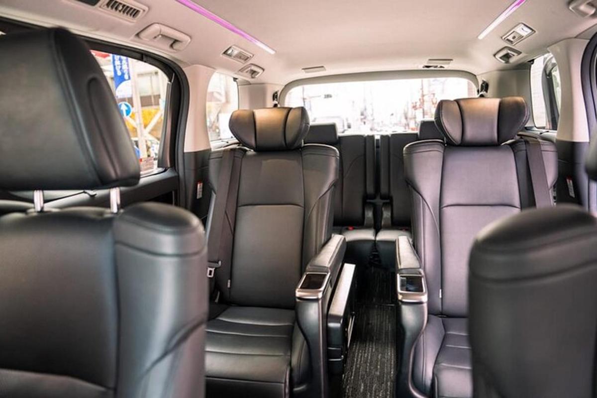 a view of the back seats of a minivan