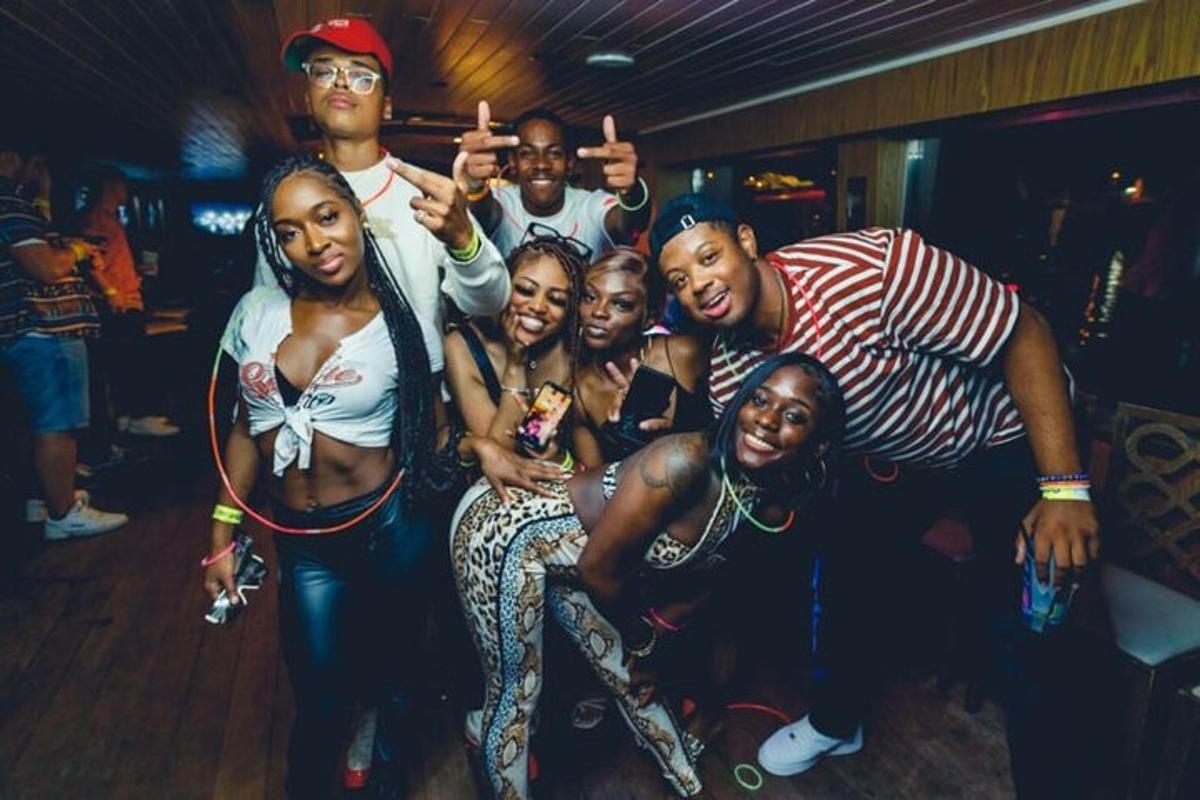 a group of people posing for a picture
