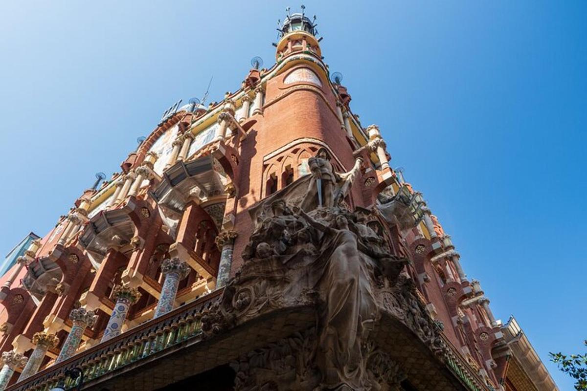 a building with a statue in front of it