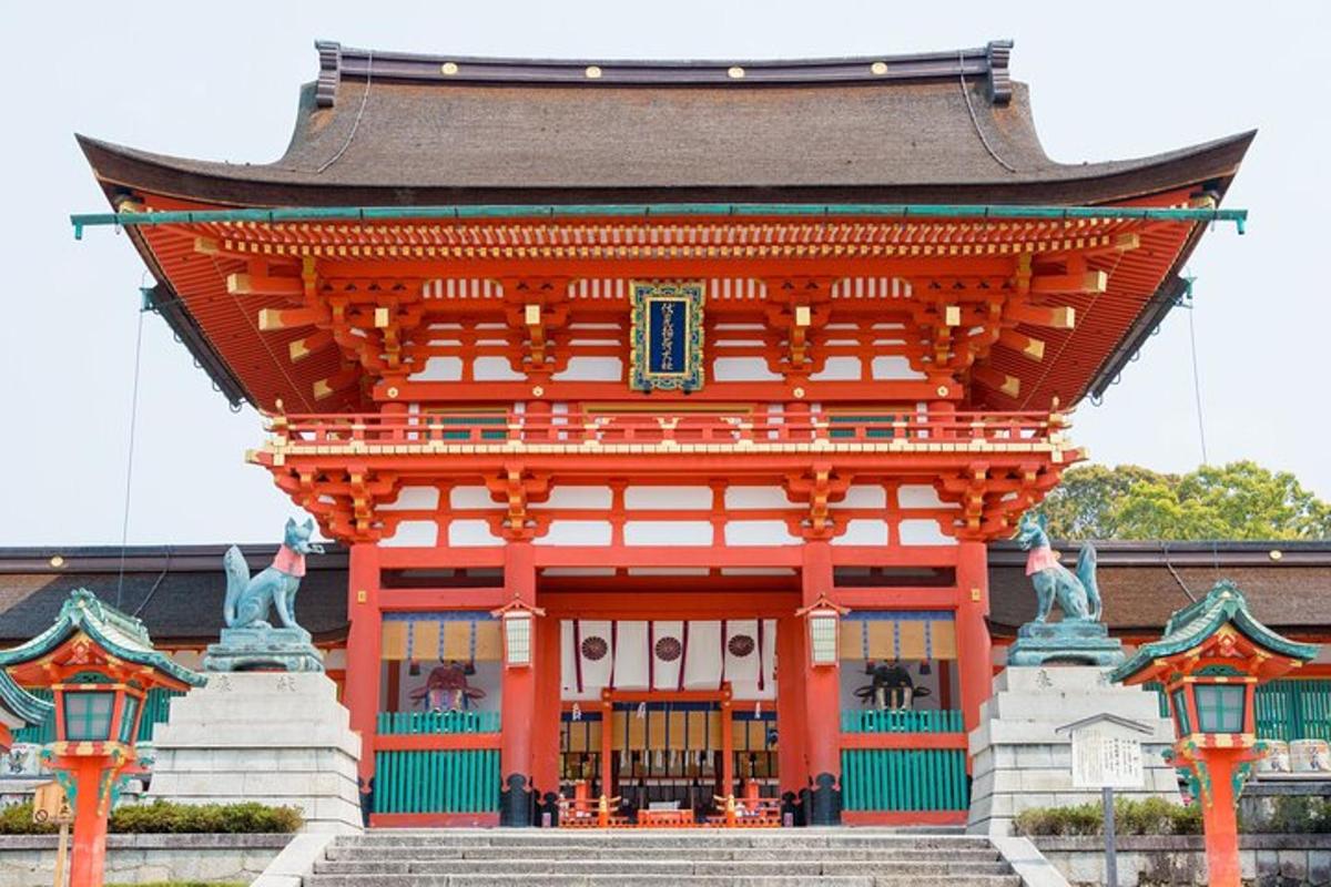 an orange building with a roof on top of it