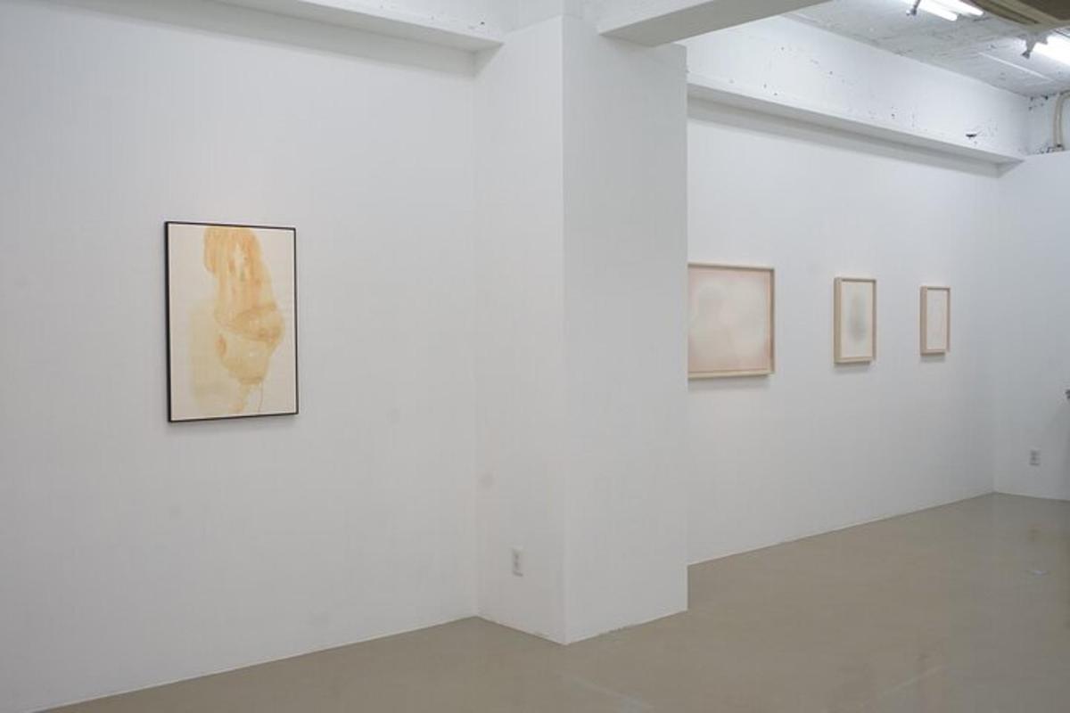 valge galerii, mille seinal on maalid