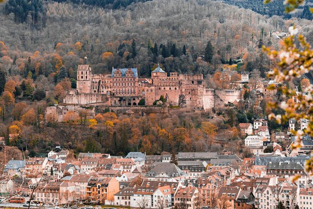 un grande castello in cima a una città