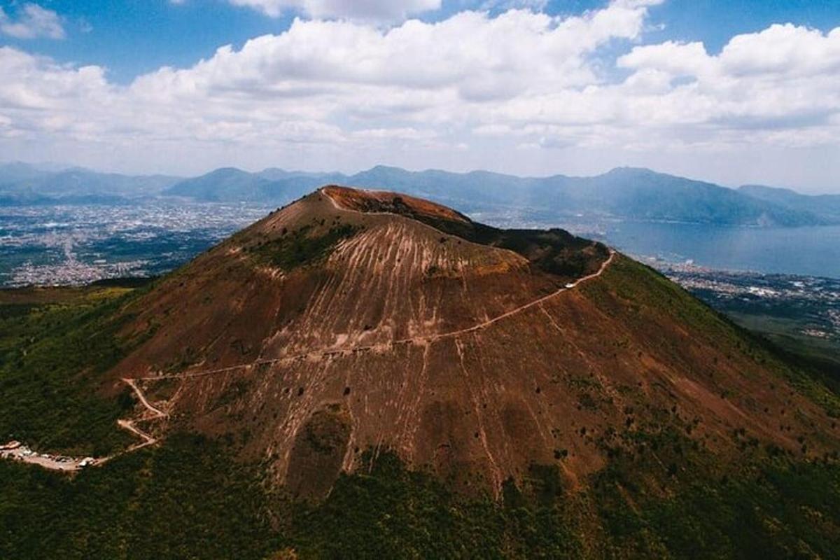 a mountain with a road on top of it