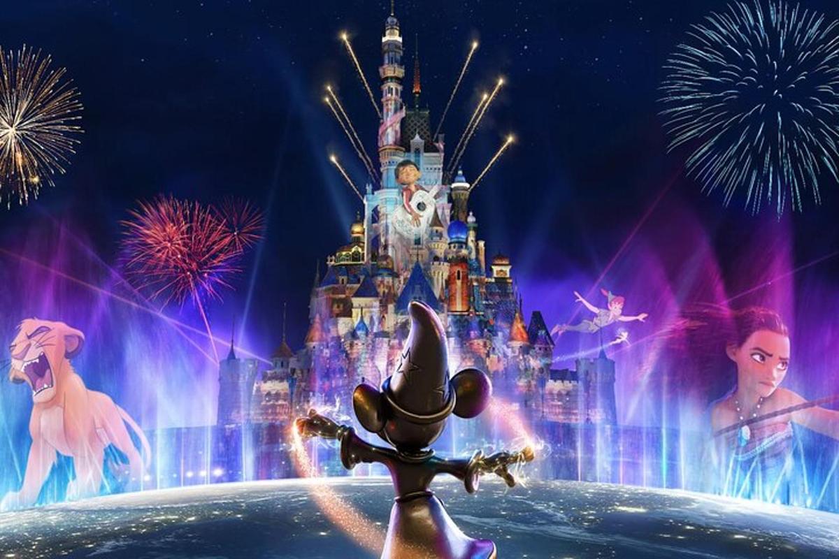 Disney lossi ja ilutulestikuga koomiksipilt