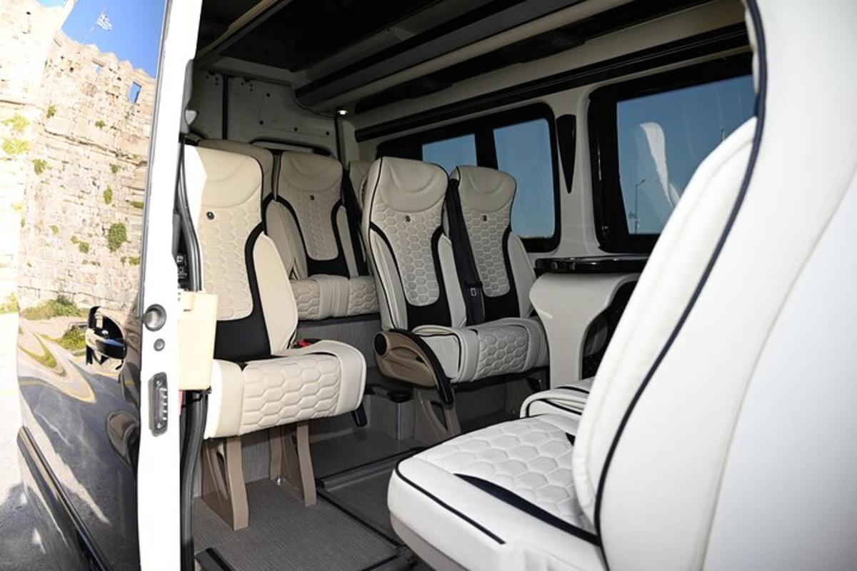 an inside view of the back of a van