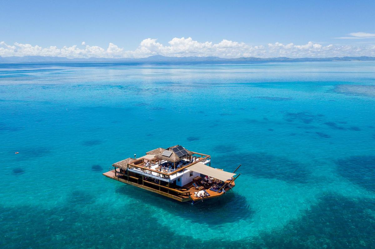 a boat in the middle of the water