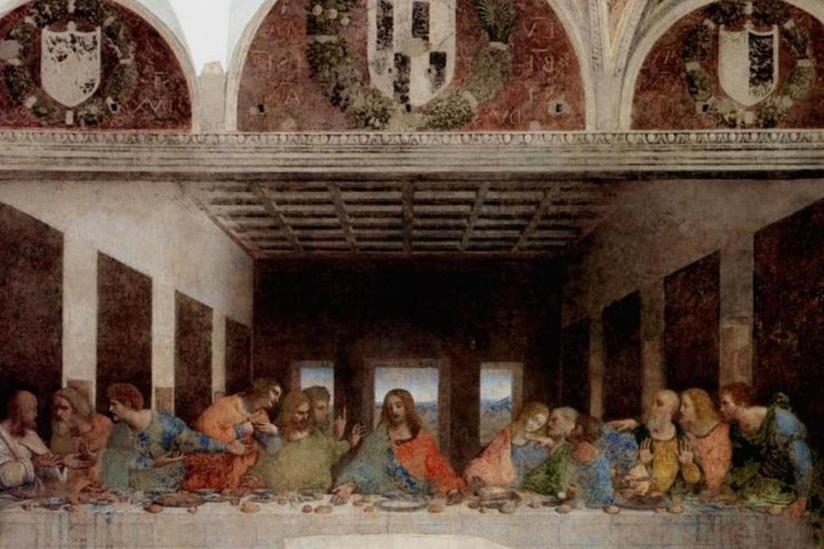 a painting of a group of people in a room