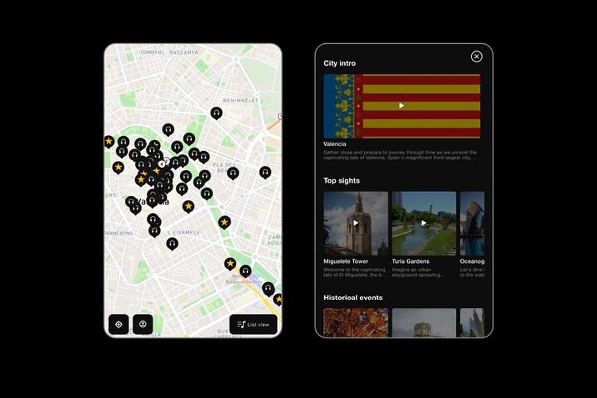 due cellulari con una mappa di una città