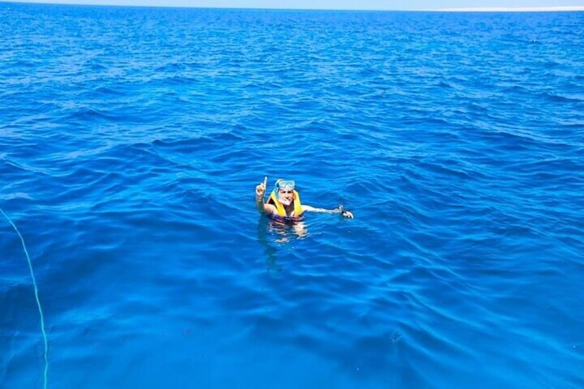 a person in the water in the ocean