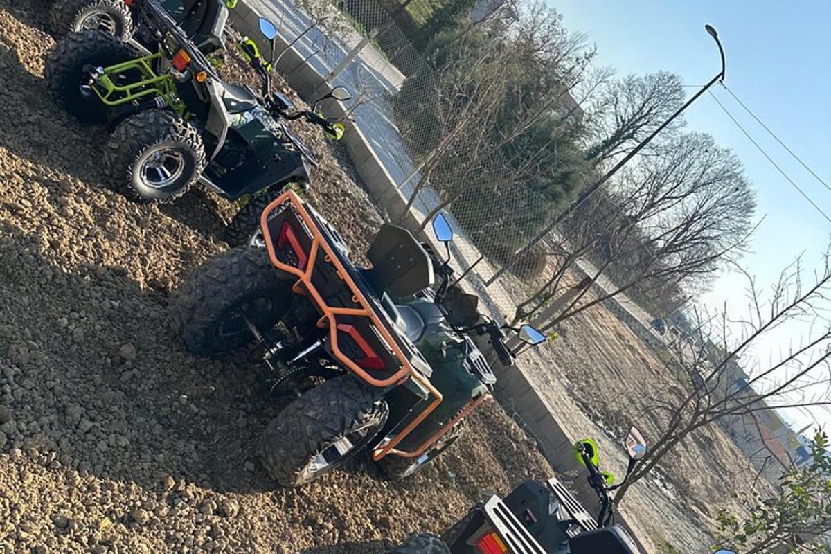 grupa ludzi stojąca obok monster trucka