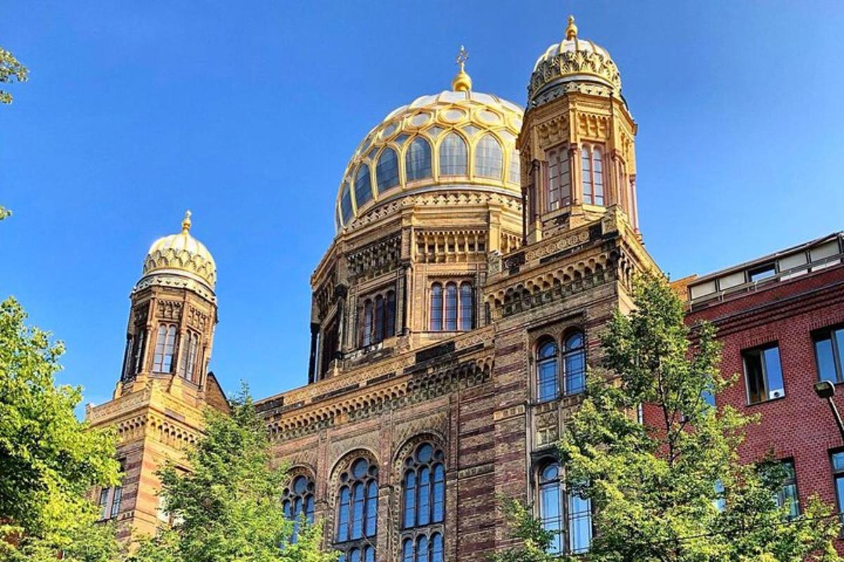 a large building with two domes on top of it