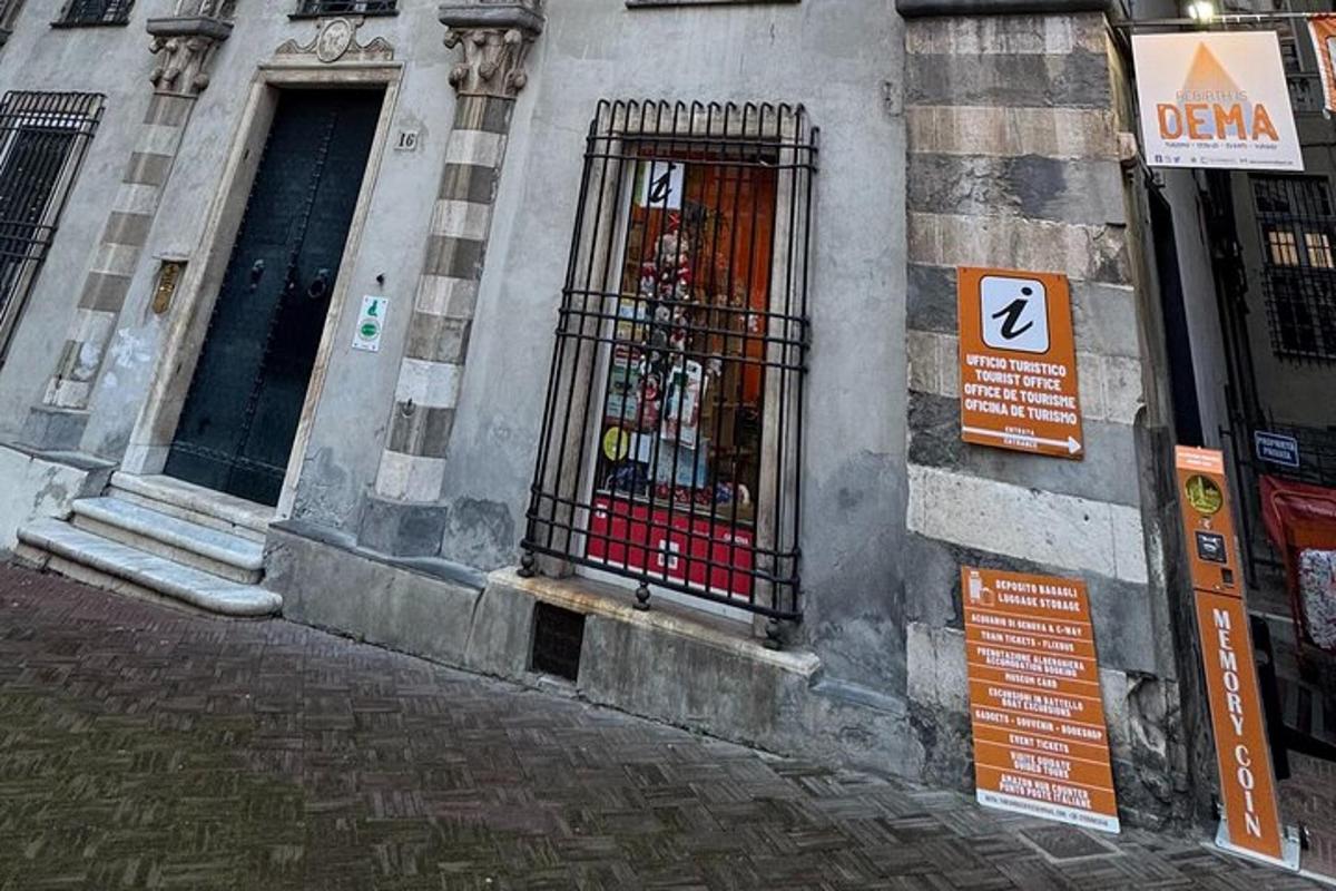 a building with a gate on the side of it