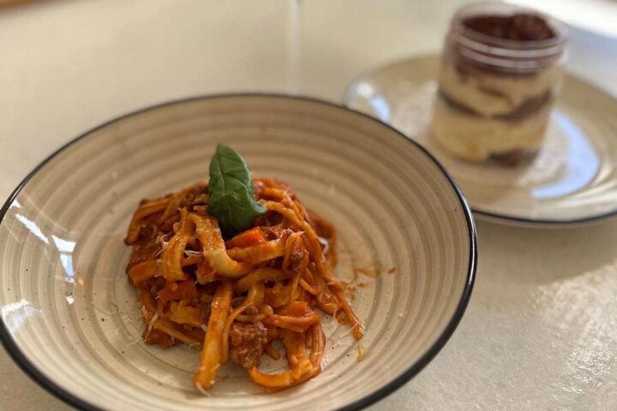 a plate of food sitting on a table