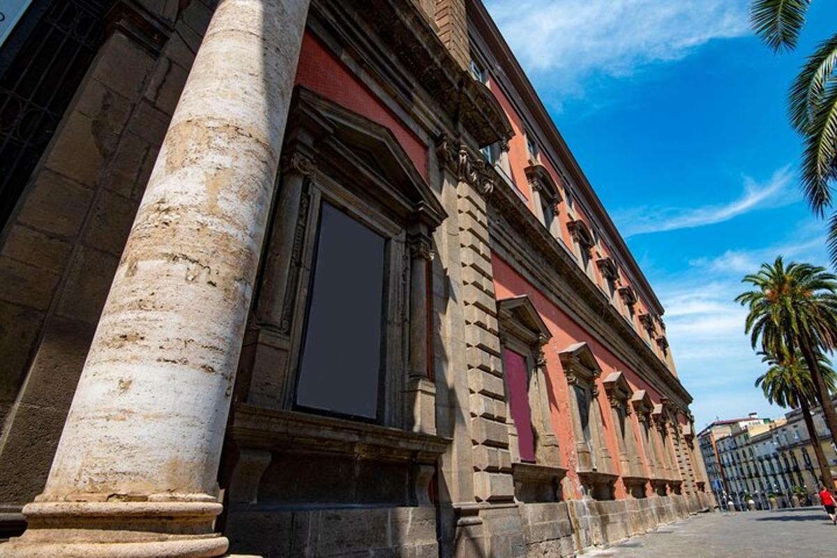 a building with a column on the side of it