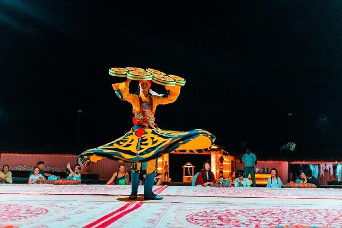 una persona in abito da sera si esibisce in un circo