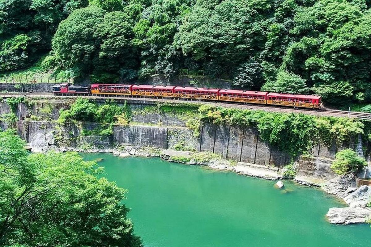 un tren pe un pod peste un râu