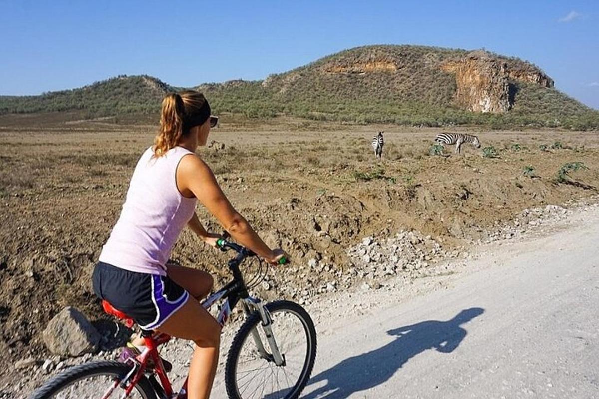 o femeie care merge cu bicicleta pe un drum cu zebre