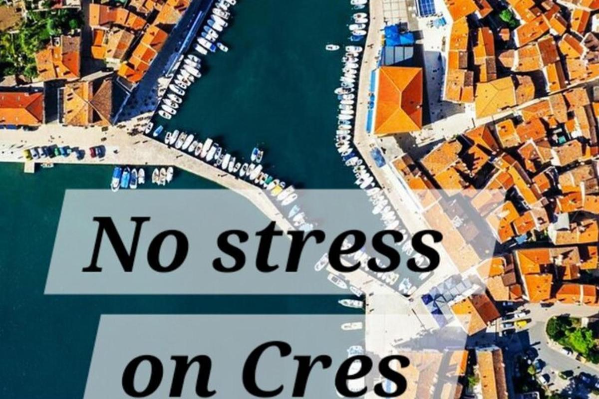 un poster di una città con la scritta "niente stress sulle città"
