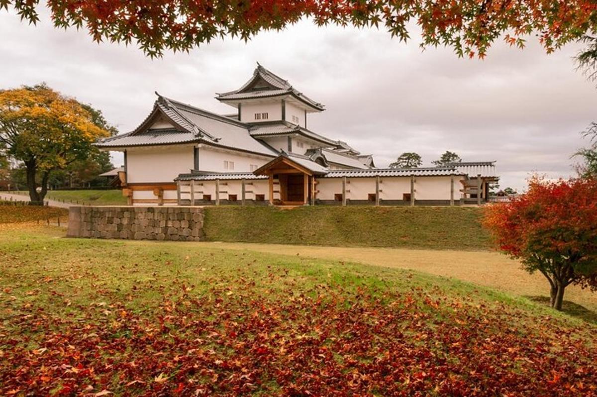 a large white building with a pagoda