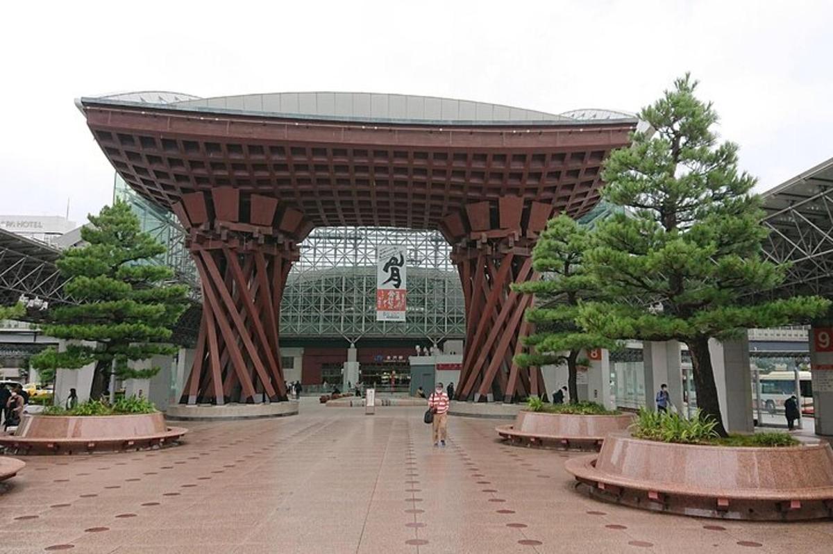 a large building with a large wooden structure