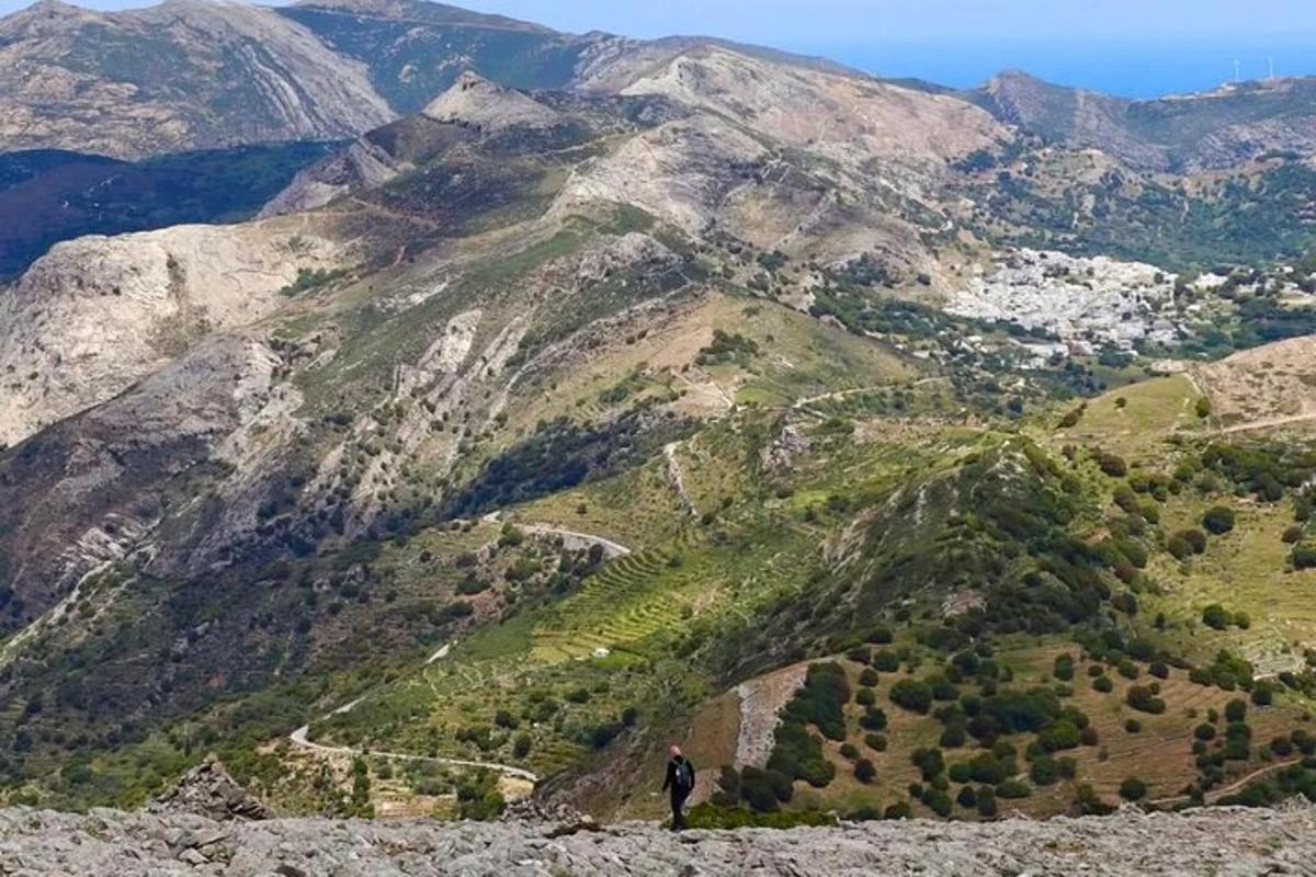 a person standing on top of a mountain