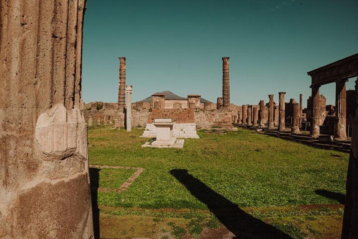a view of the ruins of a building