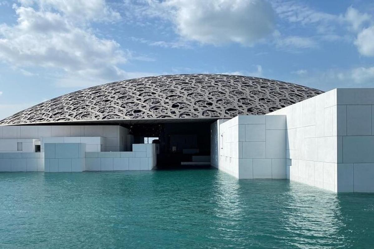 a building with water in front of it