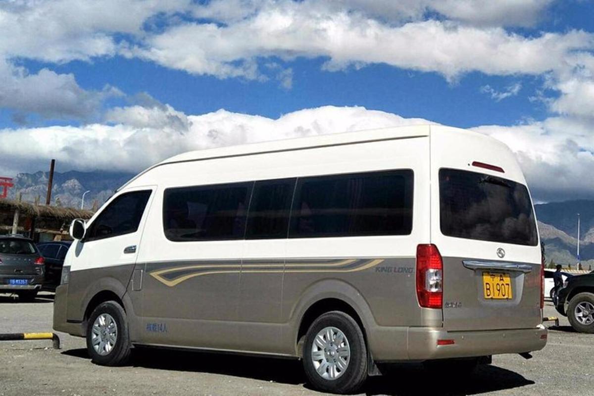 a white van parked in a parking lot