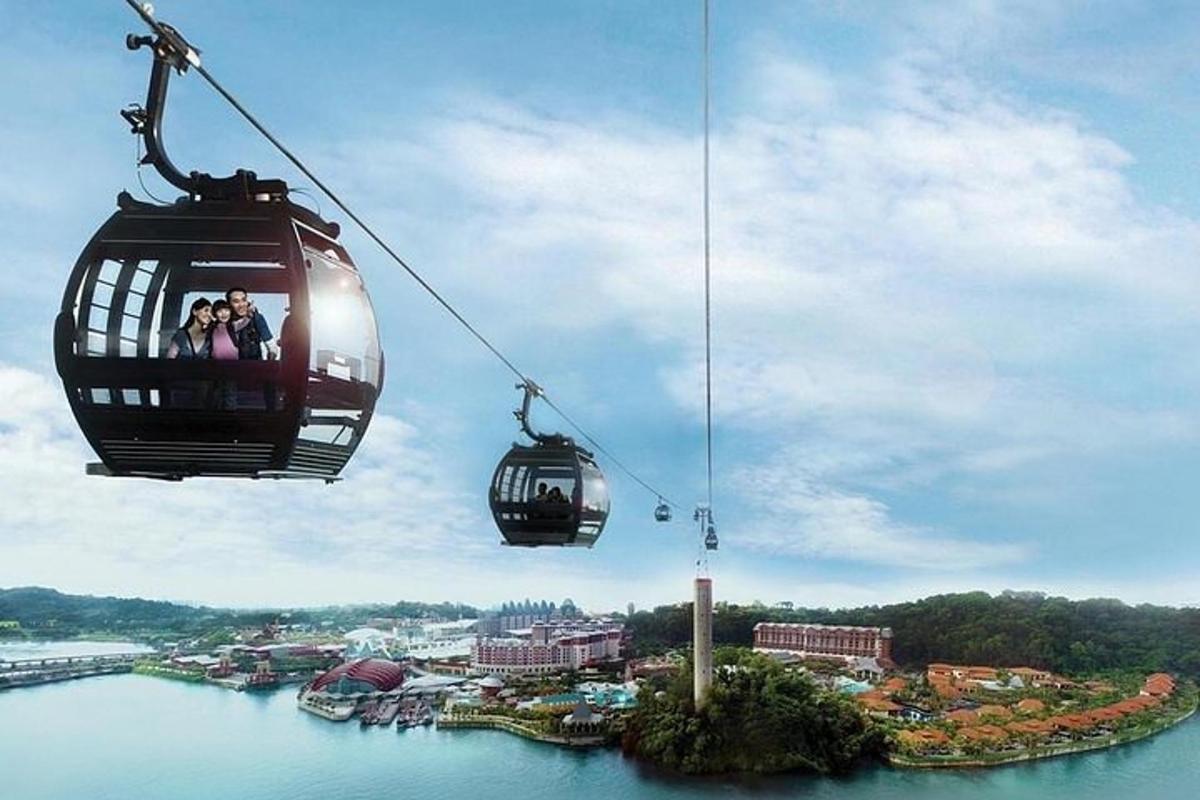 a group of people riding a gondola over a river