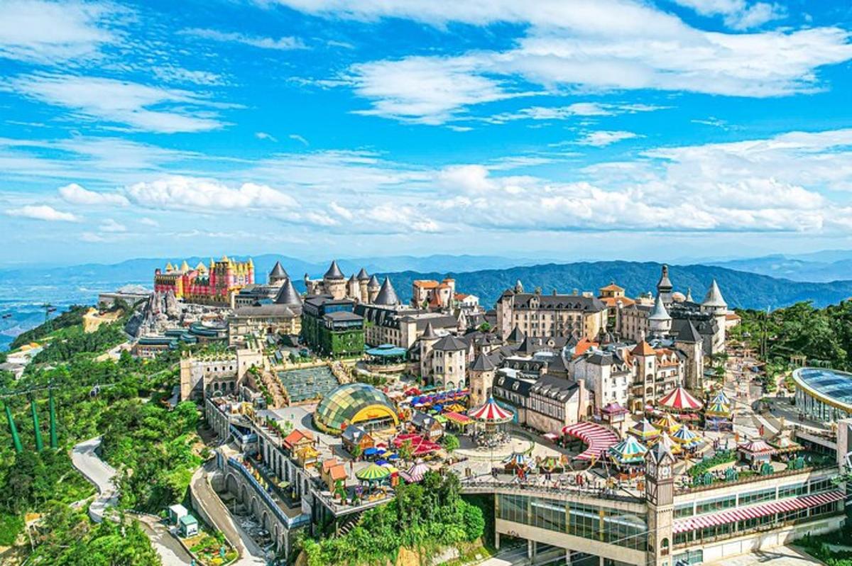 an aerial view of a city with many buildings