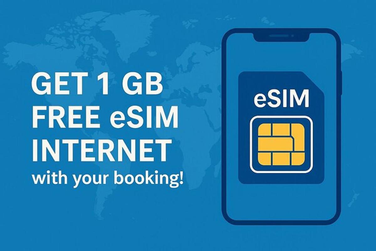 a cell phone with the text get gb free exam internet with your booking