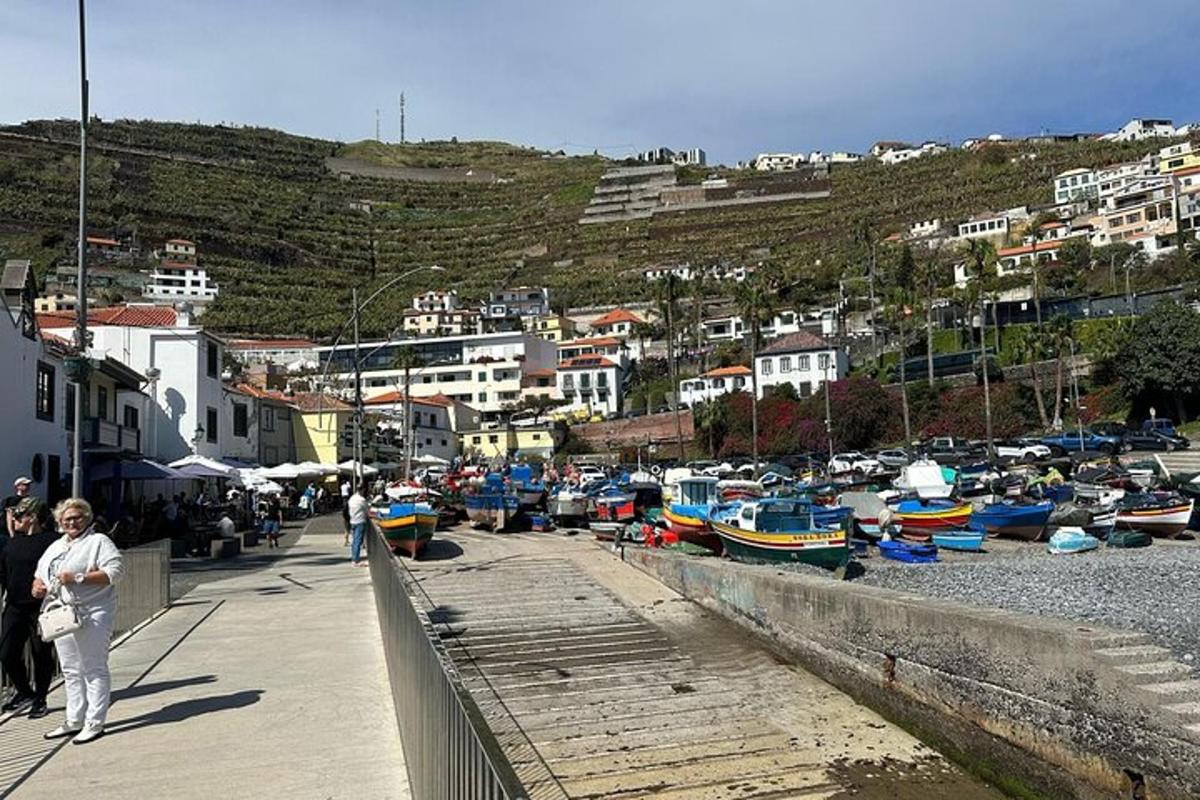 rühm paate, mis on pargitud linnaga rannale