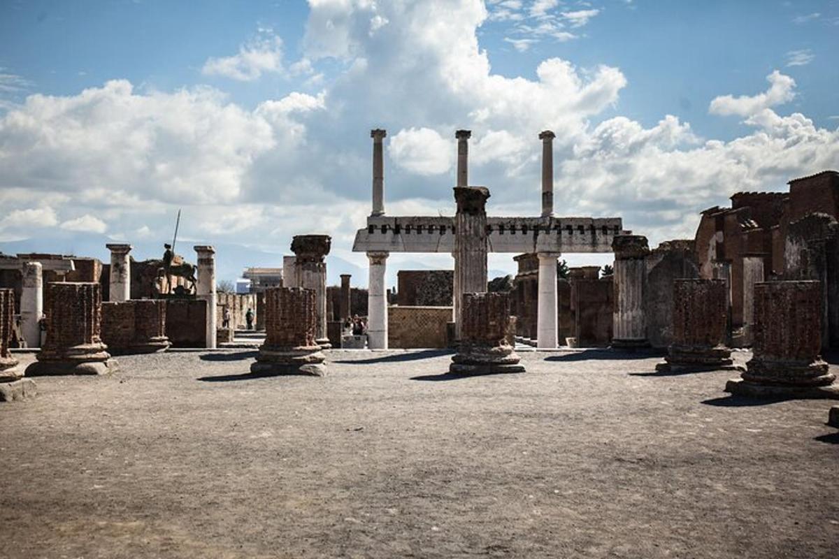 a view of the ruins of a building