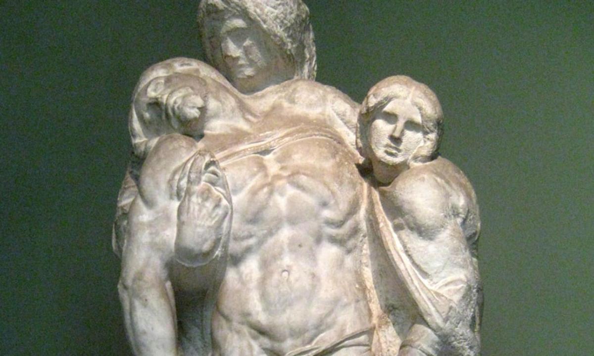 a statue of a man and a woman